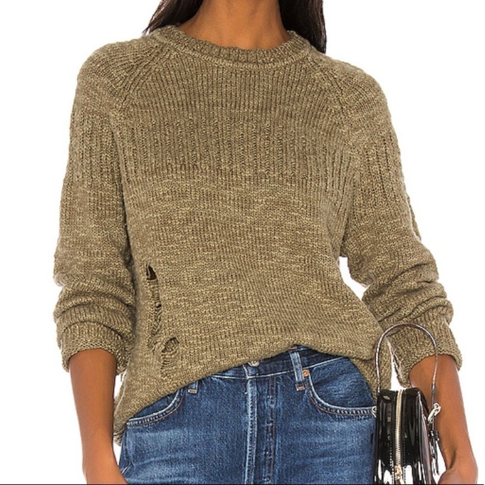 NWT LOVERS + FRIENDS Rhett Distressed Sweater